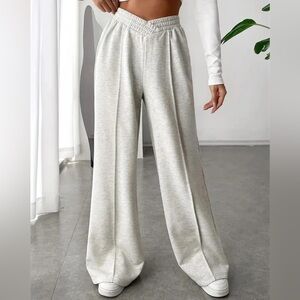 NWT v-cut waist sweat pants available in Heather grey